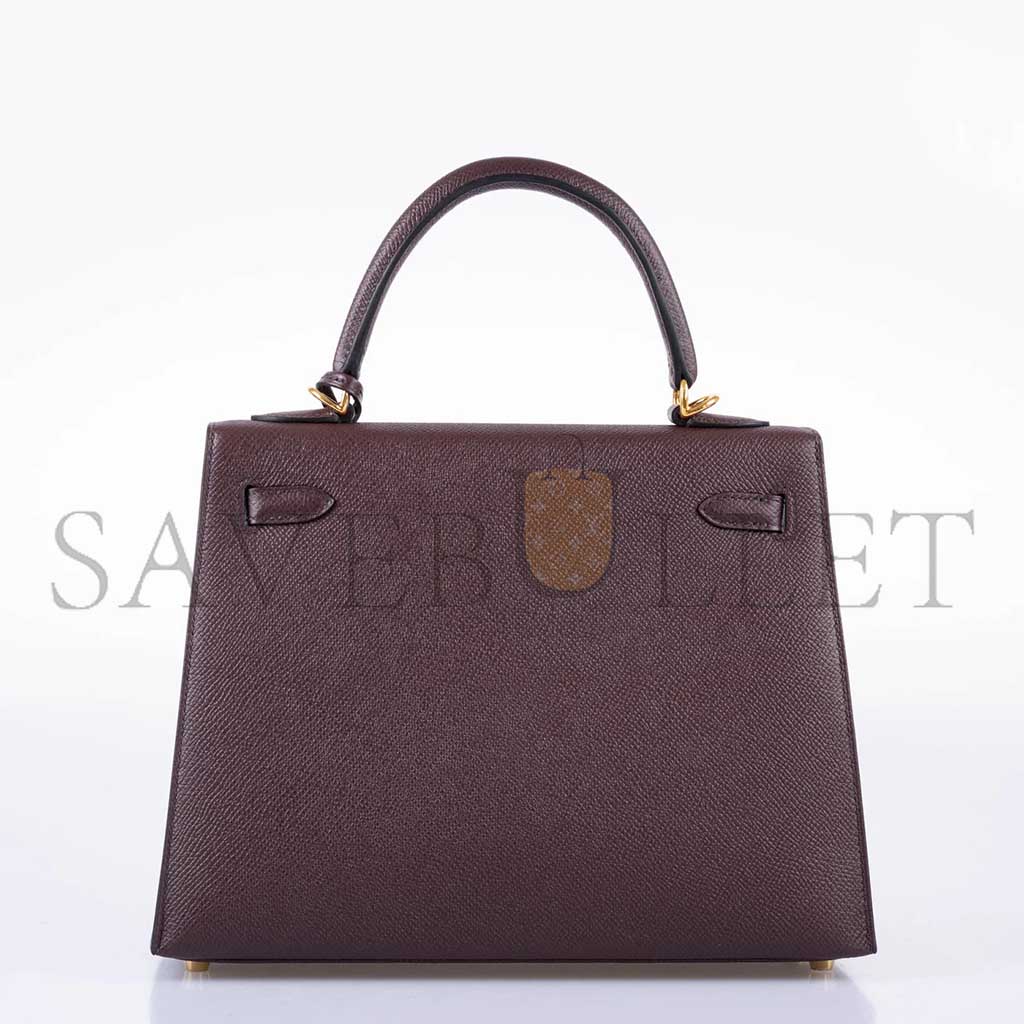 HERMÈS MASTER KELLY 25 SELLIER ROUGE EPSOM WITH GOLD HARDWARE (25*17*7cm)